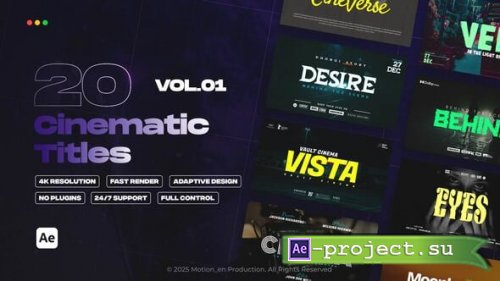 Videohive - Cinematic Titles vol.01 | After Effects - 60229540 - Project for After Effects