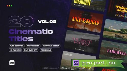 Videohive - Cinematic Titles vol.05 | After Effects - 60229573 - Project for After Effects