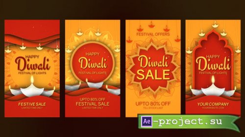 Videohive - Happy Diwali Instagram Stories - 60235172 - Project for After Effects