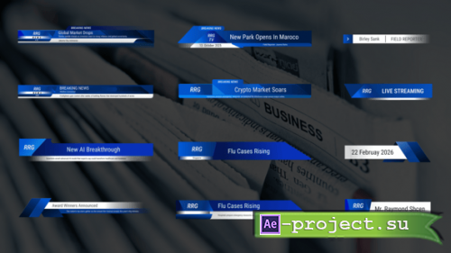 Videohive - Modern News Lower Thirds - 60249529 - Project for After Effects