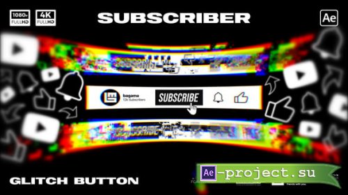 Videohive - Youtube Glitch Subscribe - 60284370 - Project for After Effects