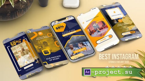 Videohive - Blue Yellow Vertical Promo - 60283540 - Project for After Effects