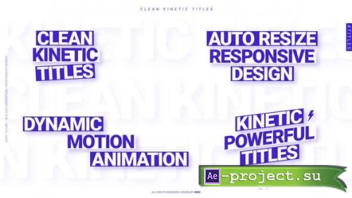 Videohive - Clean Kinetic Titles - 60243006 - Project for After Effects