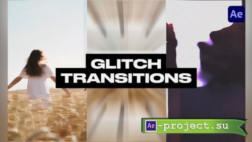 Videohive - Vertical Glitch Transitions - 60287107 - Project for After Effects