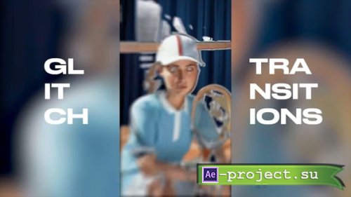 Videohive - Vertical Glitch VHS Transitions - 60297140 - Project for After Effects