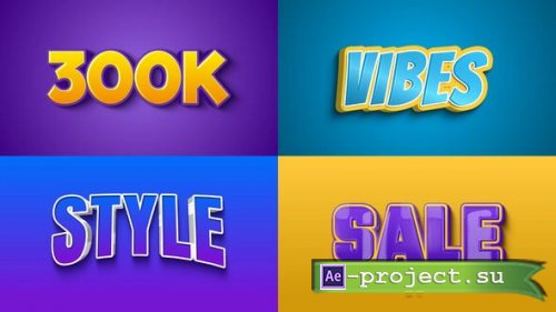 Videohive - Text Effect - 3D Style 01 - 60362479 - Project & Script for After Effects