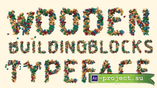 Videohive - Dynamic Colorful Wooden Building Block Letters - 59586989 - Project for After Effects