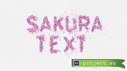 Videohive - Animated Sakura Flower Petal Typeface Elegant Pink Cherry Blossom Letters - 58260010
