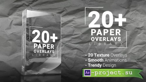 Videohive - Paper Scratched Texture Overlays  Vintage Grunge Surface Pack For DaVinci Resolve - 60271953