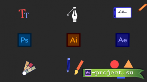 Videohive - Design Tools Icon Pack for After Effects - 60294224 - Project for After Effects