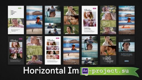 Videohive - Horizontal Image Reels - 60392537 - Project for After Effects