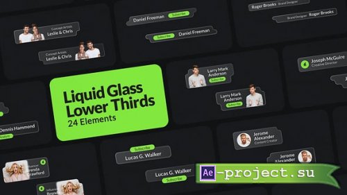 Videohive - Liquid Glass Lower Thirds - 60440006 - Project for After Effects