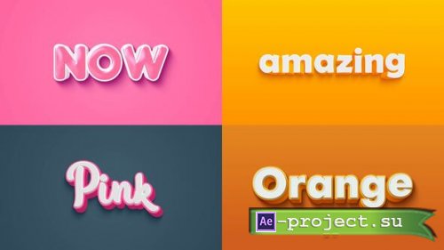 Videohive - Text Effect - 3D Style 03 - 60458397 - Project for After Effects