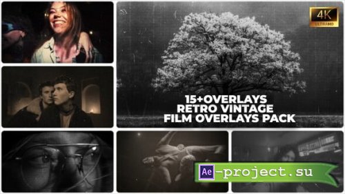 Videohive - Vintage Film Overlays Retro Grain Scratches Cinematic FX - 60456771 - Project for After Effects
