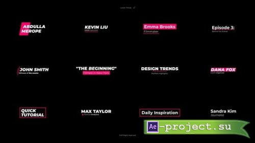 Videohive - Lower Thirds - AE - 60439295 - Project for After Effects