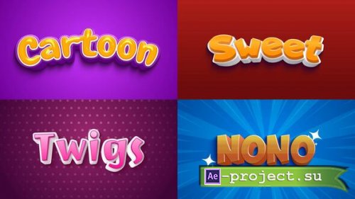 Videohive - Text Effect - Cartoon Style 01 - 60469412 - Project for After Effects