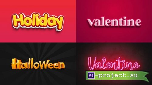 Videohive - Text Effect - Holiday Style - 60481742 - Project for After Effects