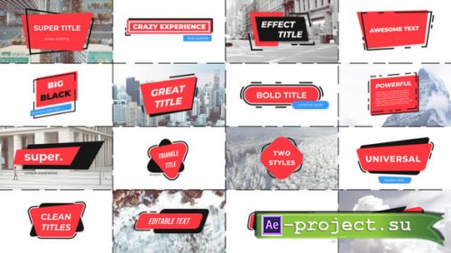 Videohive - TItles pack - 57901833 - Project for After Effects