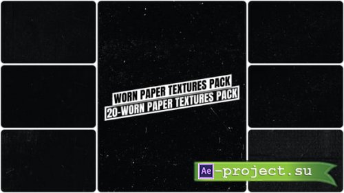 Videohive - 20 Worn Paper Textures Pack - 60498363 - Project for After Effects