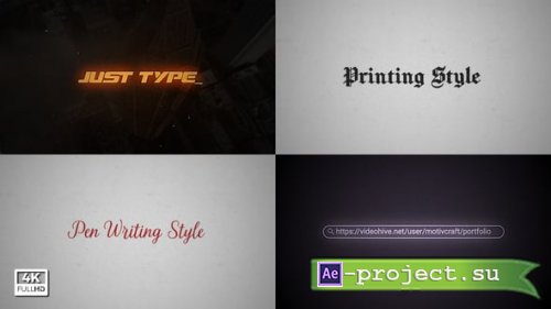 Videohive - Typewriter Title - 60499792 - Project for After Effects