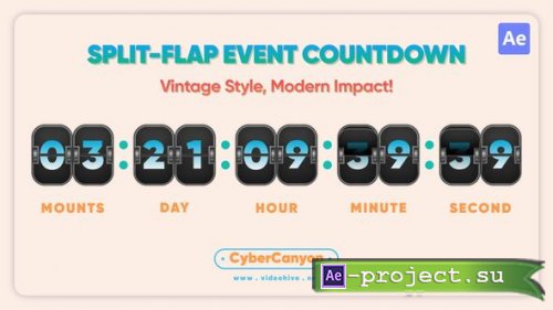 Videohive - Split Flap Event Countdown - 60482710 - Project for After Effects