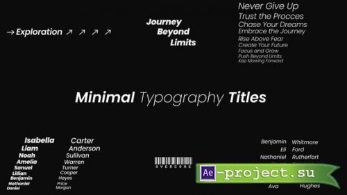 Videohive - Minimal Typography Titles - 60490403 - Project for After Effects