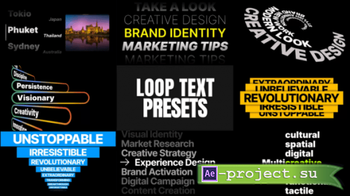 Videohive - Looping List Text Animations - 60517219 - Project for After Effects