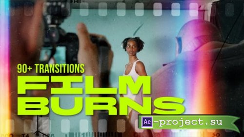 Videohive - 90 Transitions Film Burns Light Leaks - 60517527 - Project for After Effects