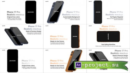 Videohive - Realistic Phone 17 Pro Mockup App - 59963856 - Project for After Effects