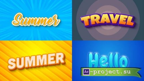 Videohive - Text Effect - Travel Style - 60529562 - Project for After Effects