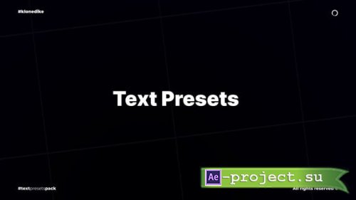 Videohive - Text Presets  After Effects - 60528241 - Project for After Effects