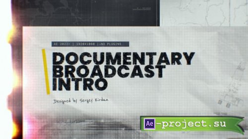 Videohive - Documentary Broadcast Intro - 60542983 - Project for After Effects