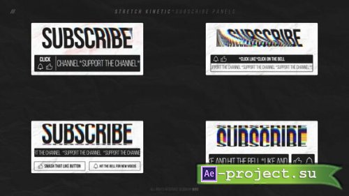 Videohive - Stretch Kinetic Subscribe Panels - 60528478 - Project for After Effects