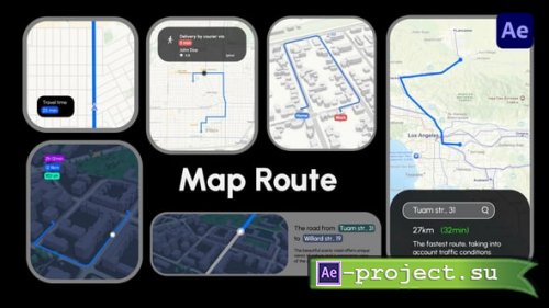Videohive - Map Route Widgets - 60535662 - Project for After Effects
