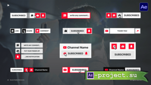 Videohive - Social Media Elements  AE - 60546432 - Project for After Effects