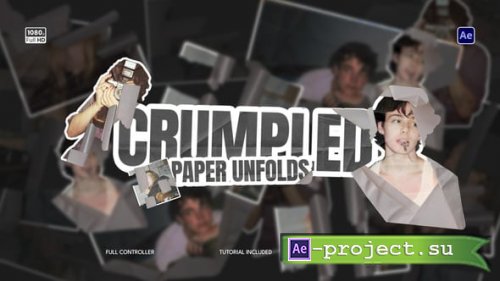 Videohive - Crumpled Paper Unfold - 60555631 - Project for After Effects