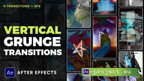 Videohive - Vertical Grunge Transitions - 60549936 - Project for After Effects