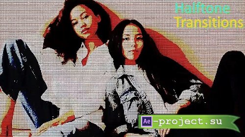 MA Light Halftone Transitions 3847507 - Project for After Effects