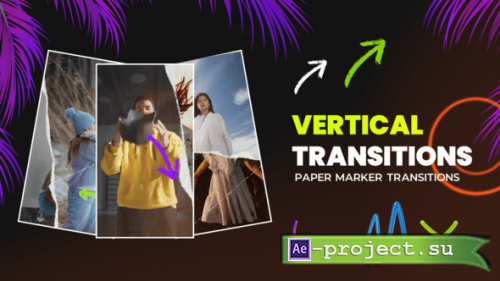 Videohive - Vertical Transitions - 60528120 - Project for After Effects