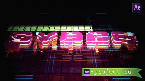 Videohive - Cyberpunk Neon Glitch Logo Reveal - 48667818 - Project for After Effects