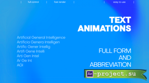 Videohive - Text Animations | Abbreviation and Full form - 60562655 - Project for After Effects