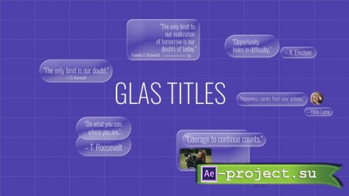 Videohive - Glass Titles - 60573103 - Project for After Effects