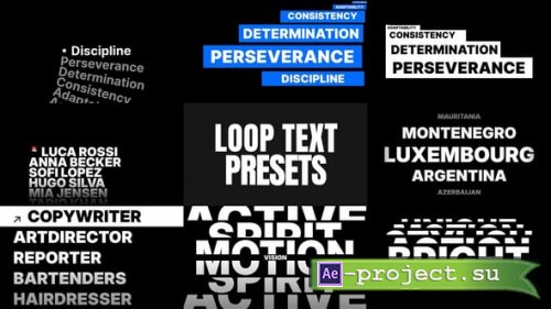 Videohive - Loop Text Animation - 60588631 - Project for After Effects