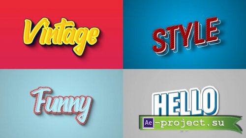 Videohive - Text Effect - Vintage Style 02 - 60609496 - Project for After Effects