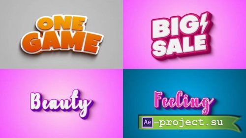 Videohive - Text Effect - 3D Style 05 - 60609505 - Project for After Effects