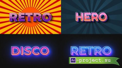 Videohive - Text Effect - Retro Style 02 - 60609488 - Project for After Effects