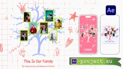 Videohive - Friends & Family Tree Collage Reveal - 60633155 - Project for After Effects