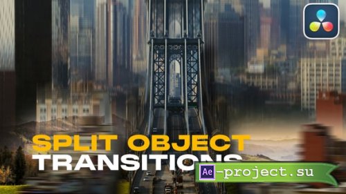 Videohive - Object Reveal Transitions for DaVinci Resolve | Smooth Unfold & Split Effects - 60602376