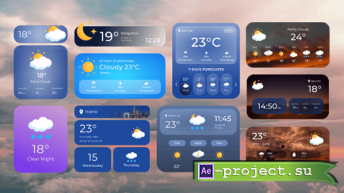 Videohive - Weather Forecast Widget - 60629589 - Project for After Effects