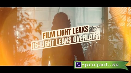 Videohive - 15-Film Light Leaks Overlays Pack DaVinci Resolve - 60588157